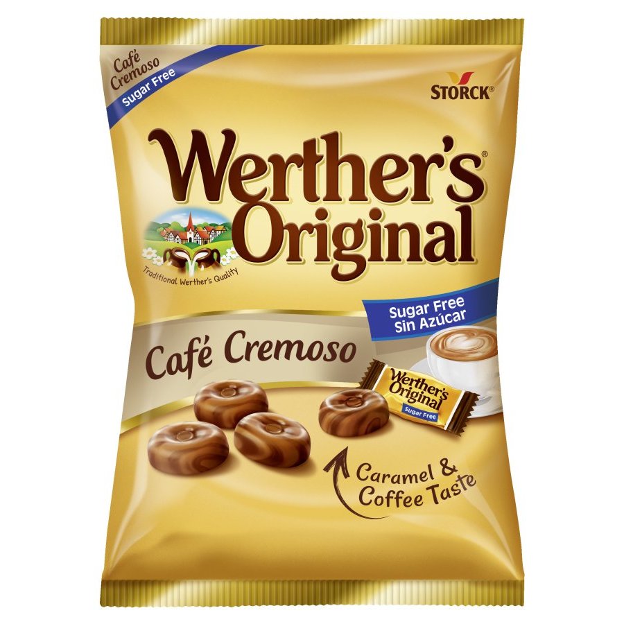 Caramelos WERTHER'S Original café cremoso sin azúcar bolsa 90 g