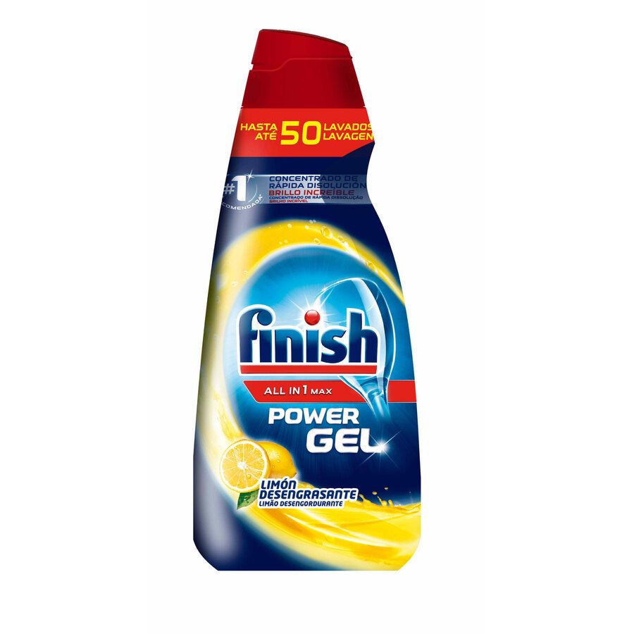Lavavajillas máquina líquido FINISH gel limón 50 lavados 1 l