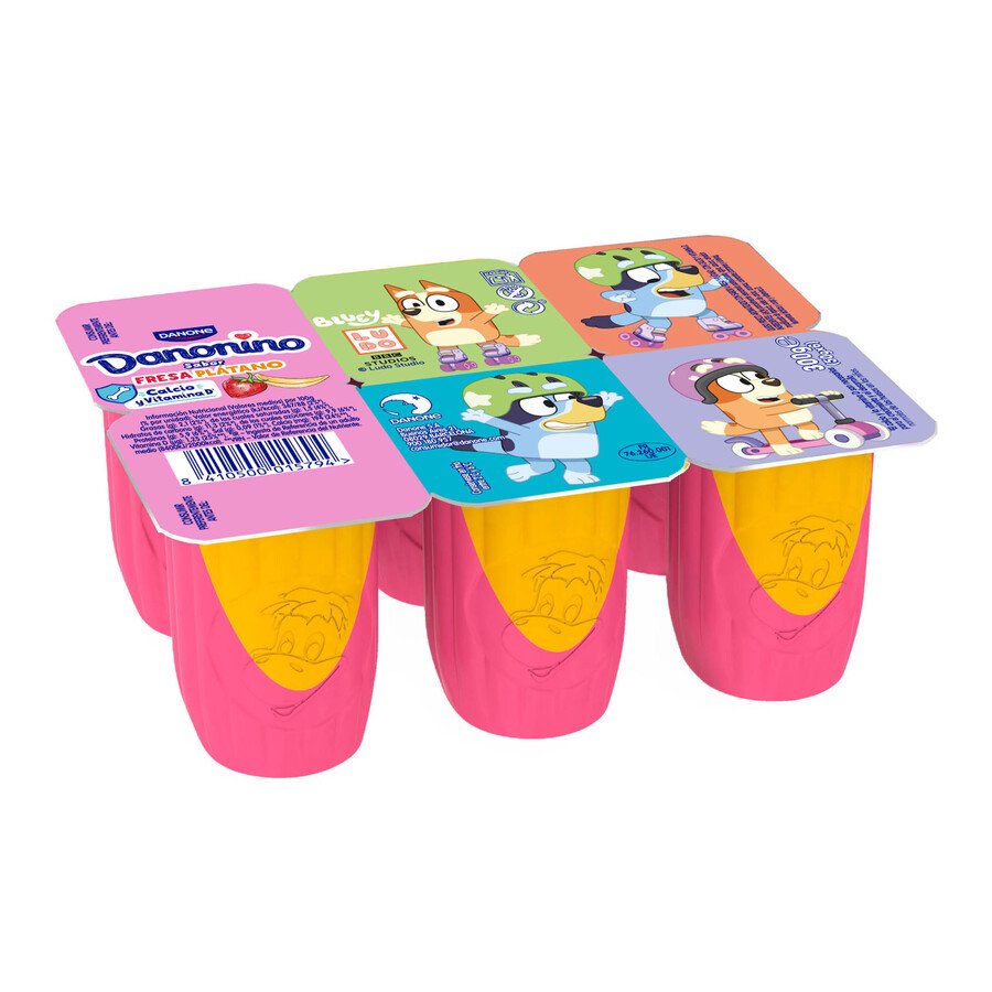 Imagen de Queso fresco petit DANONE DANONINO fresa-plátano 6x50 g