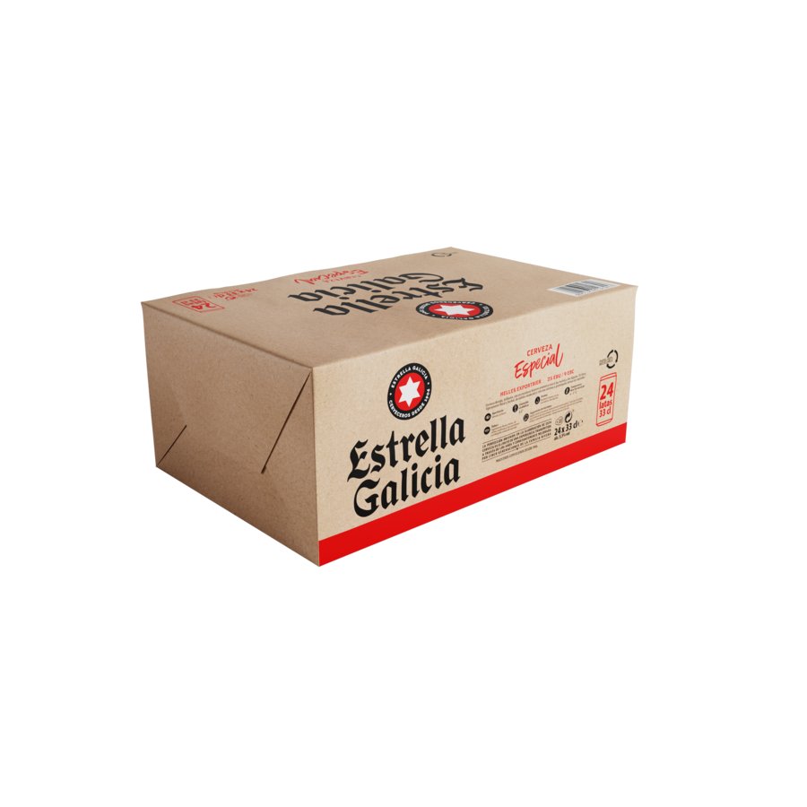 Cerveza ESTRELLA GALICIA lata bandeja 24x33 cl
