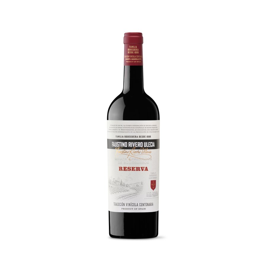 Vino tinto D.O.Utiel-Requena FAUSTINO RIVERO ULECIA Reserva botella 75 cl