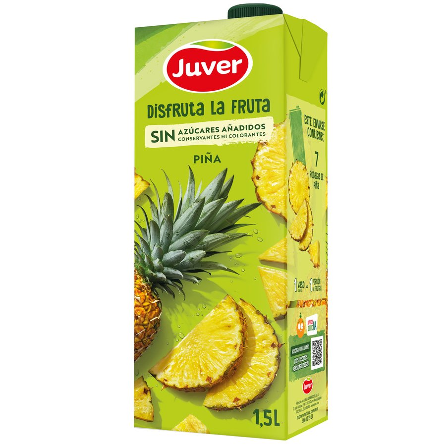 Néctar piña JUVER Disfruta sin azúcar añadido 1,5 l