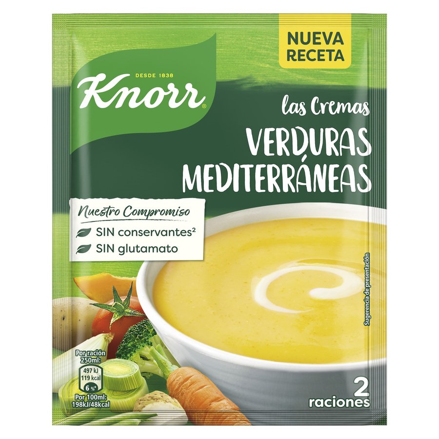 Crema verduras mediterránea KNORR 56 g