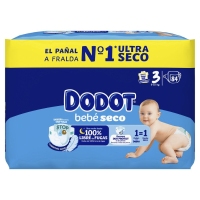 Cueiro DODOT bebé seco T3 84 unidades