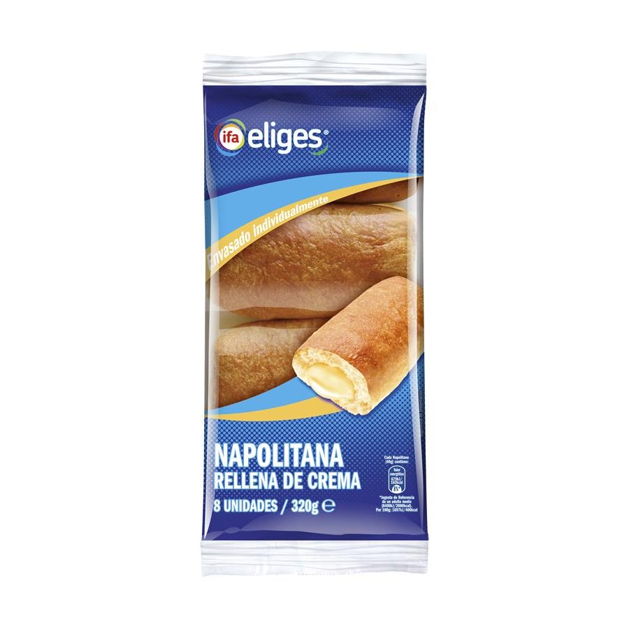 Napolitana crema IFA ELIGES bolsa 8 unidades 320 g
