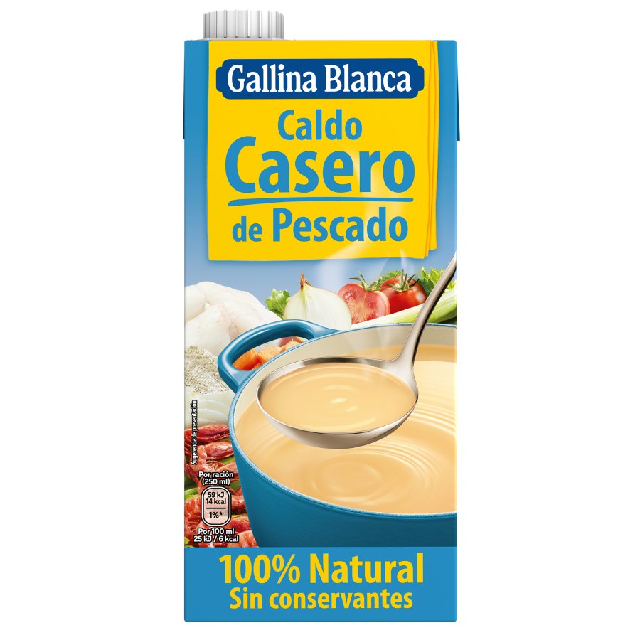 Caldo casero 100% natural GALLINA BLANCA pescado brik 1 l