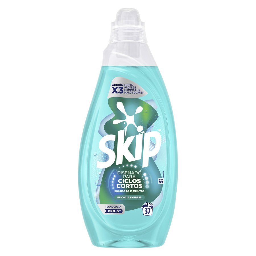 Detergente líquido SKIP ciclos cortos Eficacia Express 37 lavados