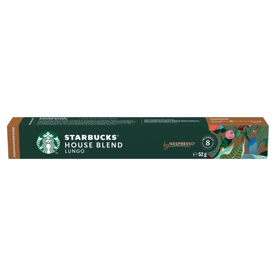 Café cápsulas STARBUCKS Nespresso House Blend Lungo 10 unidades 52 g