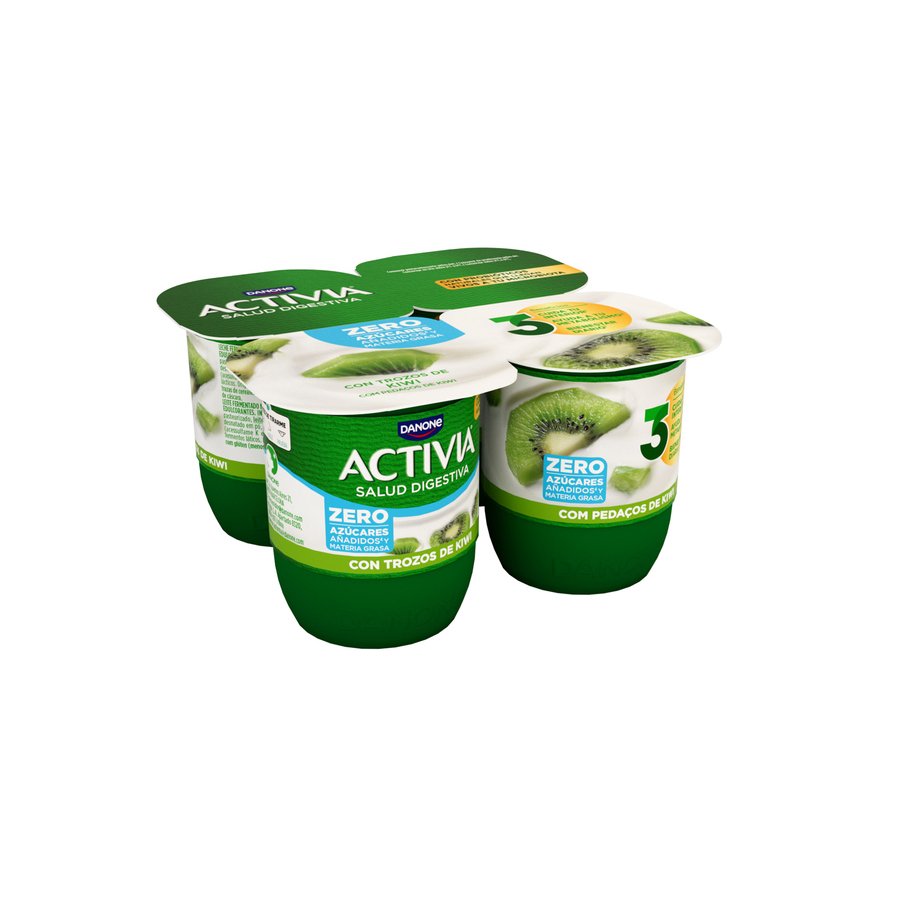 Bífidus ACTIVIA DANONE con kiwi 0% pack 4x120 g