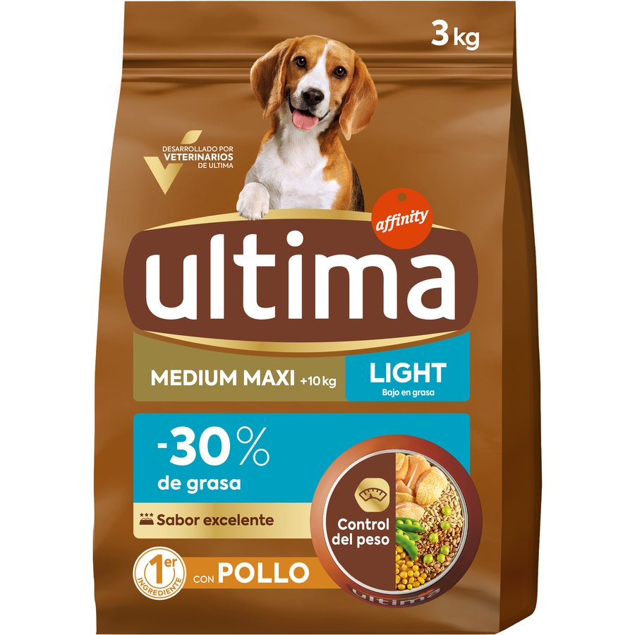 Alimento perro ULTIMA medium/maxi pollo light 3 kg