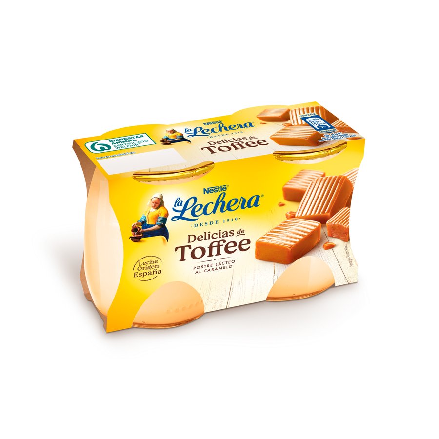Postre lácteo delicias toffee LA LECHERA pack 2x125 g