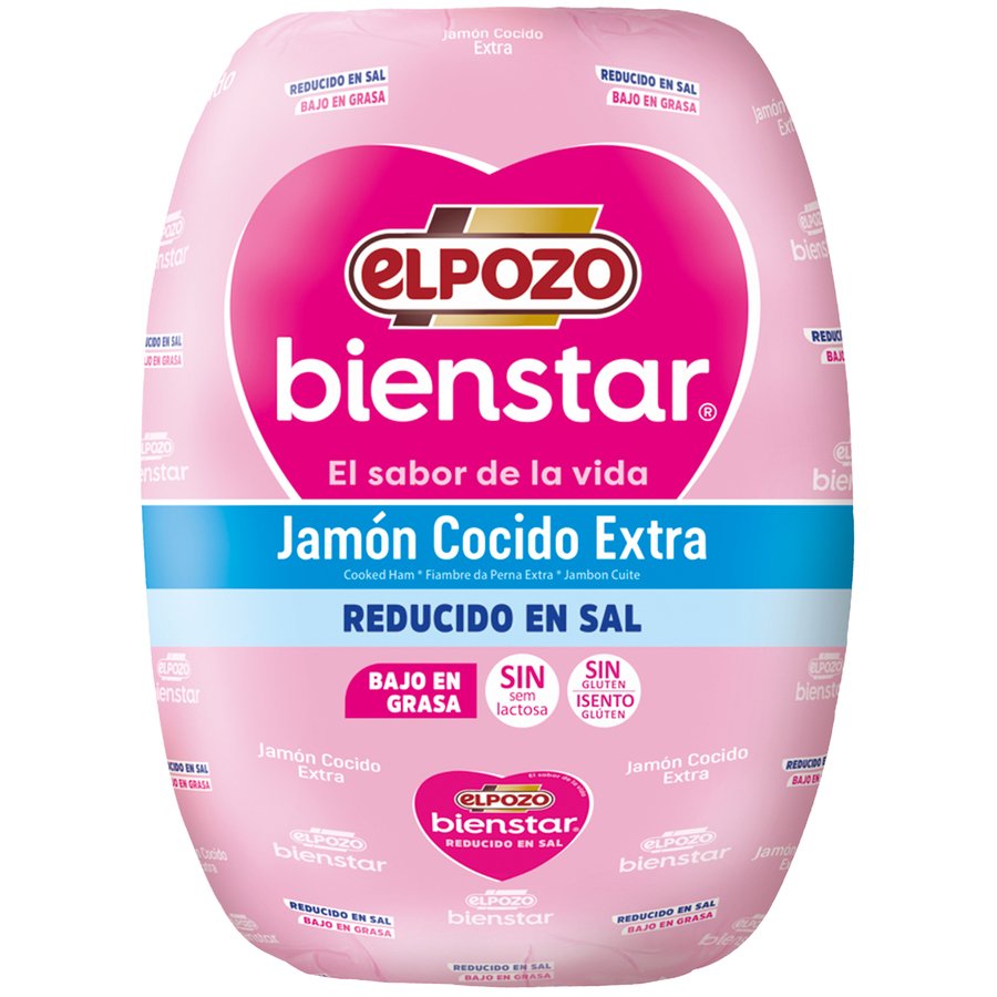 Jamón cocido ELPOZO Bienstar sin grasa y reducido en sal kilo