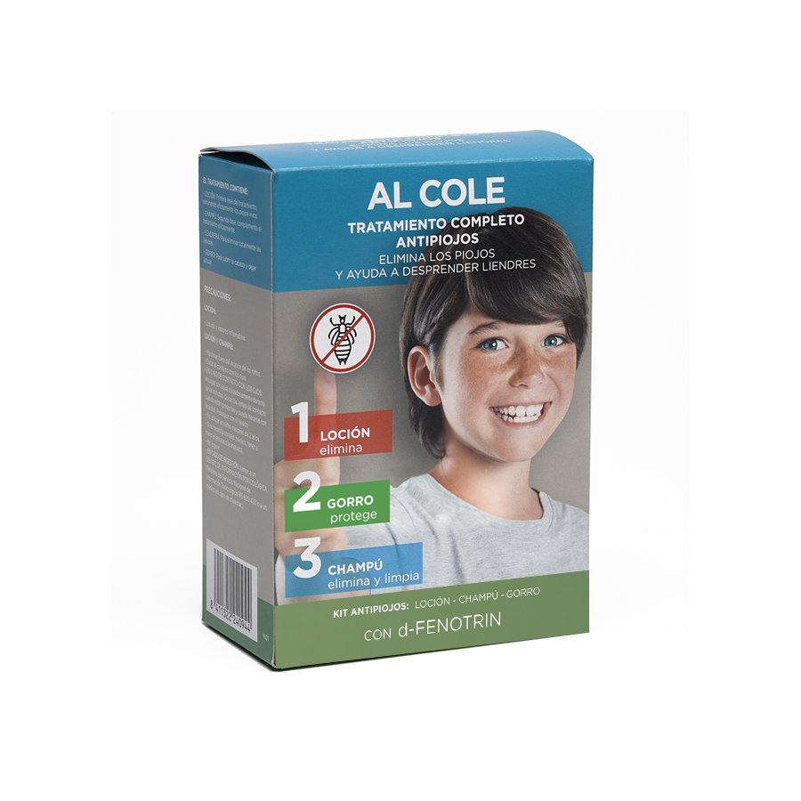 Kit antipiojos AL COLE(loción+champú+gorro)