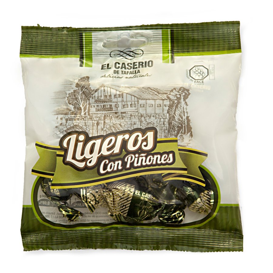 Caramelos EL CASERIO ligeros con piñones sin azúcar añadido 85 g