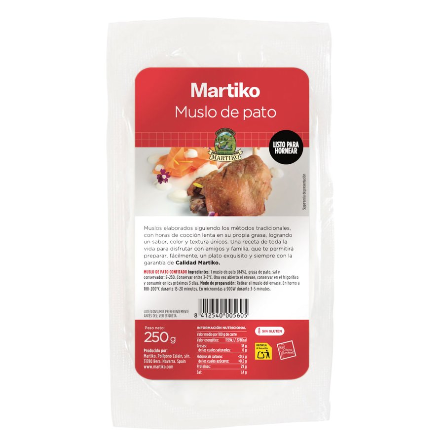 Muslo de pato MARTIKO bandeja 250 g