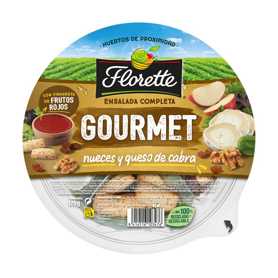 Ensalada completa gourmet FLORETTE bol 175 g