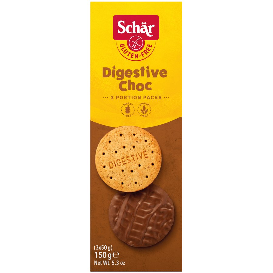 Galletas Digestive SCHAR choco sin gluten 150 g