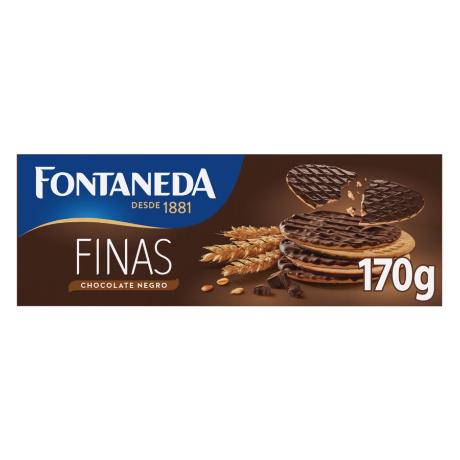Galletas FONTANEDA Finas chocolate negro 170 g