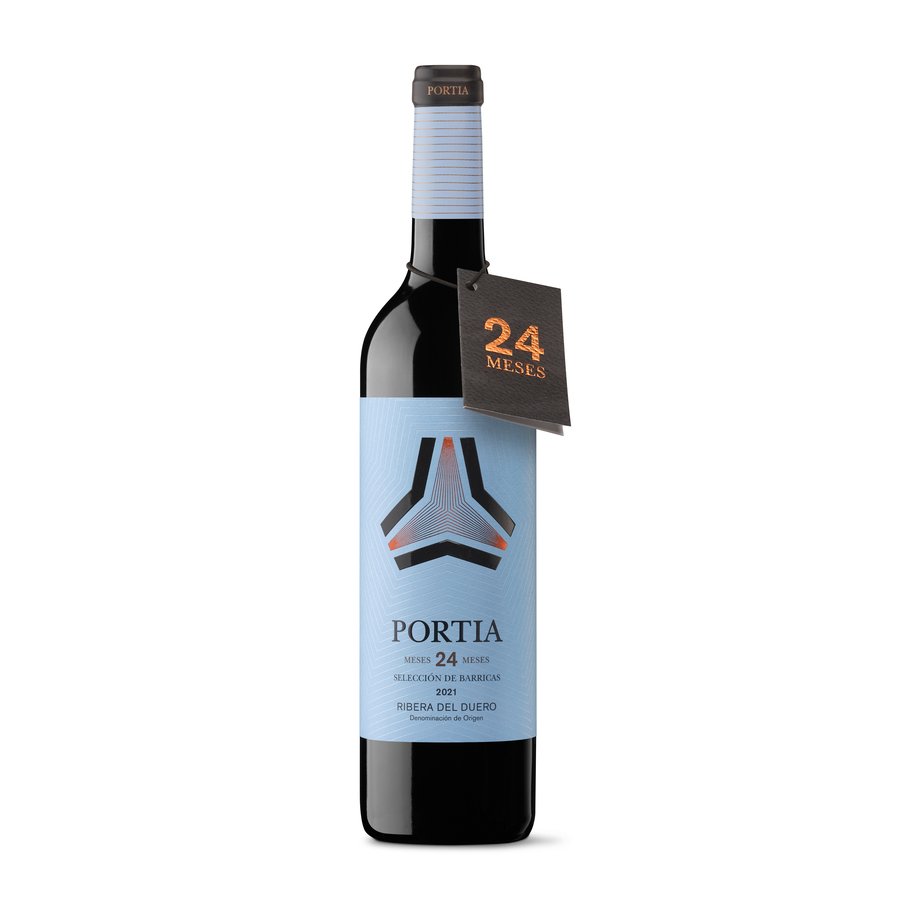 Vino tinto D.O.Ribera del Duero PORTIA 24 meses botella 75 cl