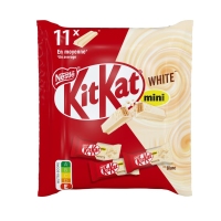 Chocolatina NESTLE KIT KAT mini chocolate branco 11 unidades 146,3 g