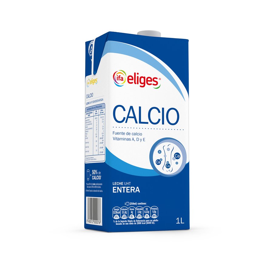 Leche entera IFA ELIGES calcio brik 1 l