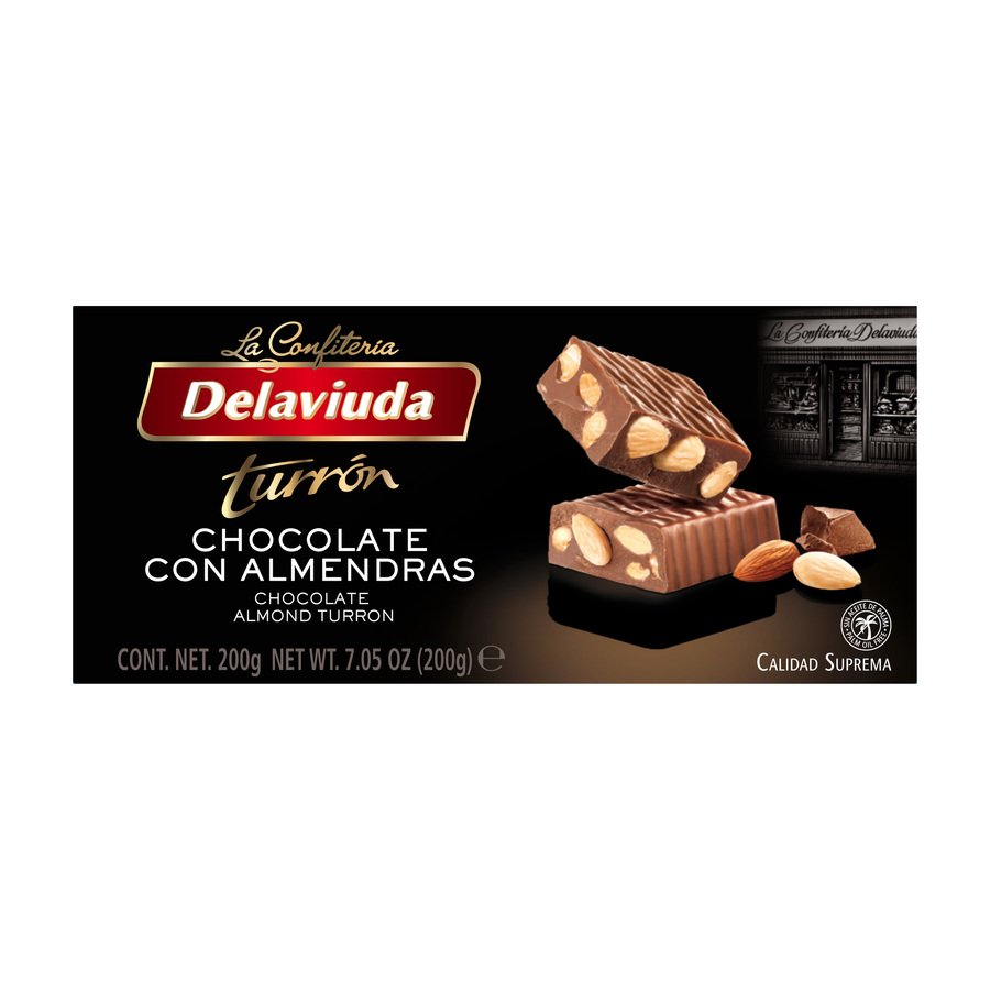 Turrón chocolate con almendras DELAVIUDA 200 g