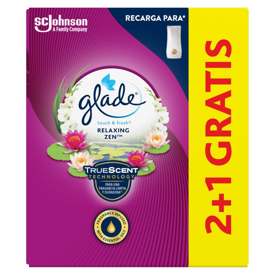 Ambientador GLADE Touch&Fresh relaxing zen recambio 2 unidades