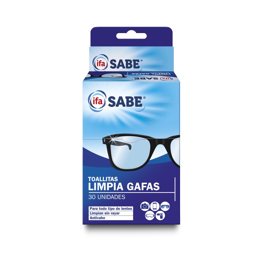 Toallitas húmedas limpia gafas IFA SABE 30 unidades