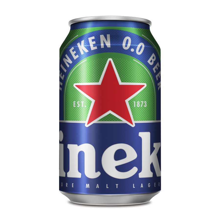 Cerveza holandesa HEINEKEN 0,0% lata 33 cl