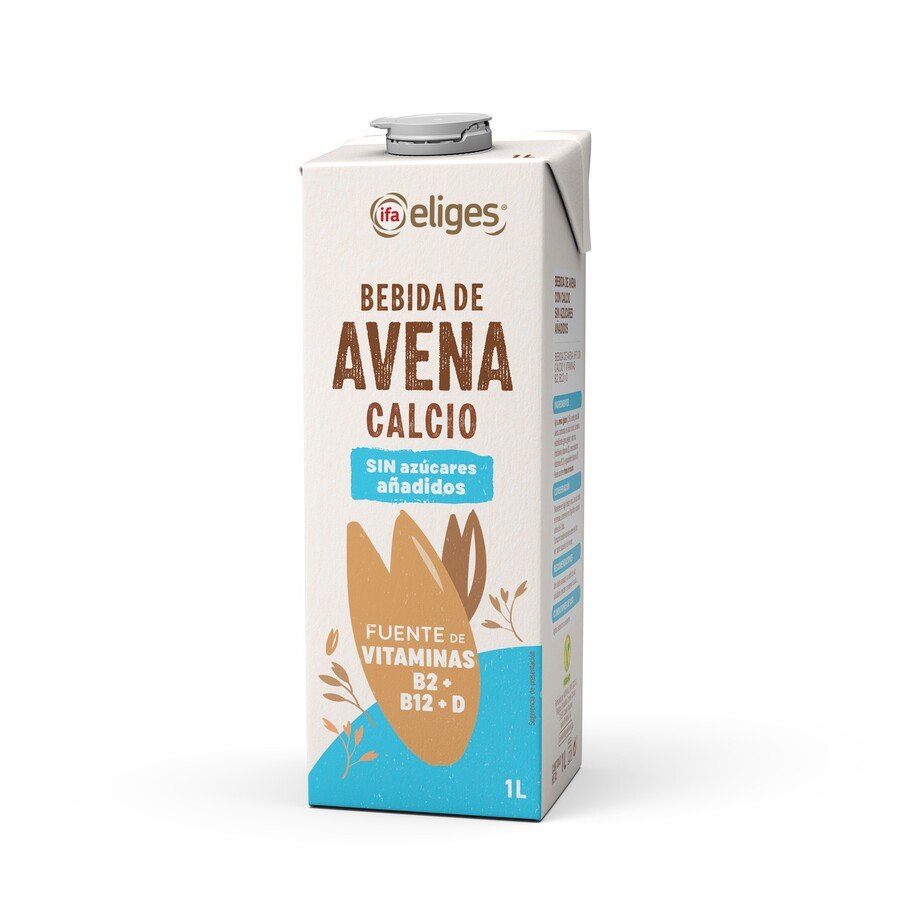 Bebida de avena IFA ELIGES calcio sin azúcar añadido brik 1 l
