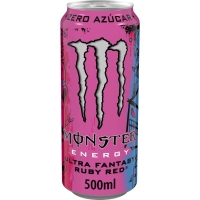 Bebida energética MONSTER Ultra Ruby Red Zero lata 50 cl