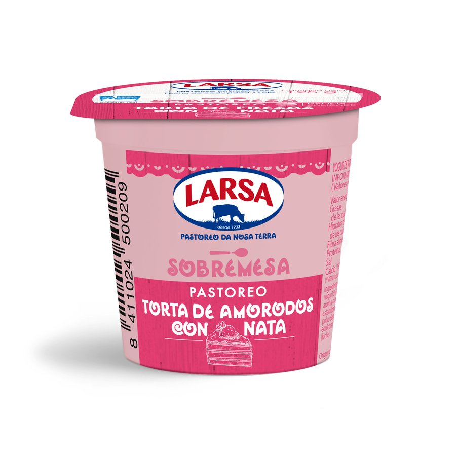 Yogur LARSA sabor tarta de fresas con nata 125 g