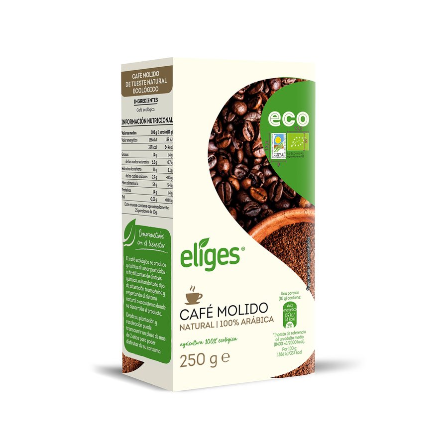 Café molido natural ECO ELIGES paquete 250 g