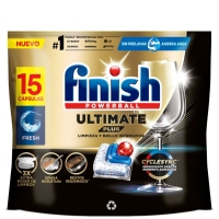 Lavavajillas máquina pastilla FINISH ultimate plus 15 unidades