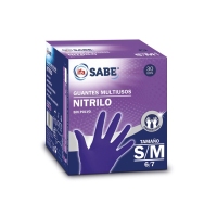 Luvas multiusos nitrilo sen po IFA SABE tamaño S/M 6/7 30 unidades