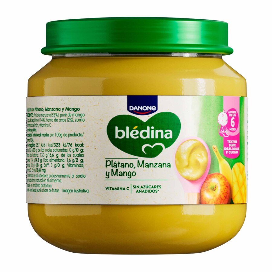 Alimento infantil BLEDINA plátano-manzana-mango tarrito 125 g
