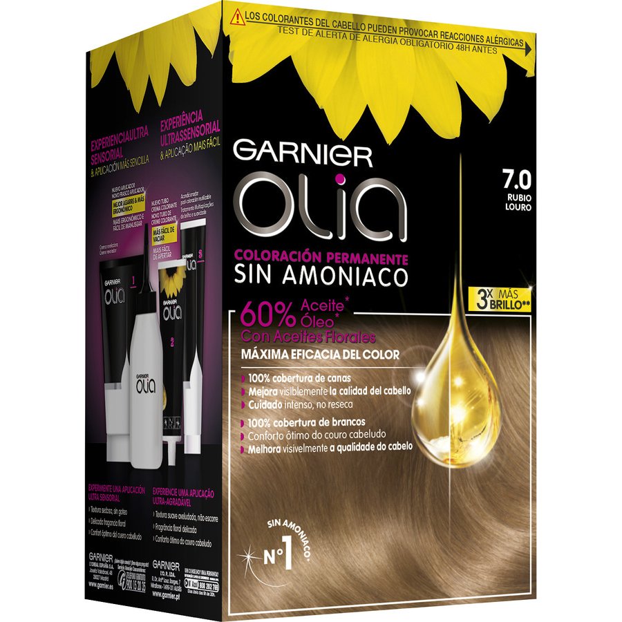 Tinte sin amoníaco OLIA Dark Blond 7.0