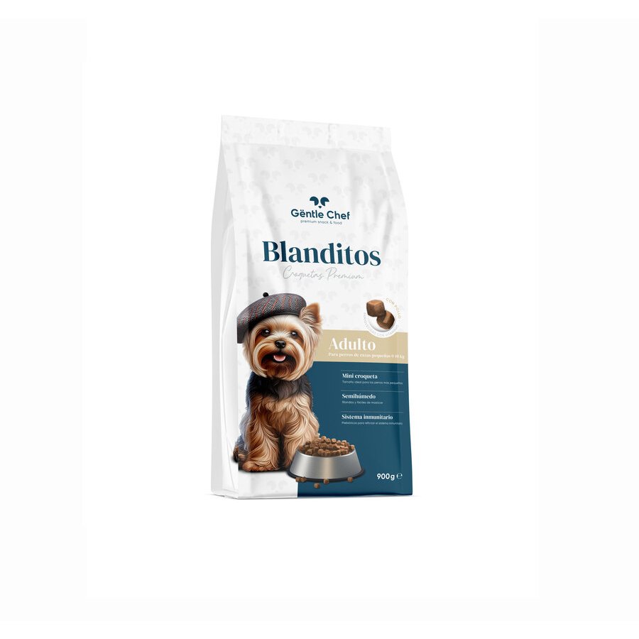 Alimento para perro mini adulto GENTLE CHEF Blanditos con pollo 900 g