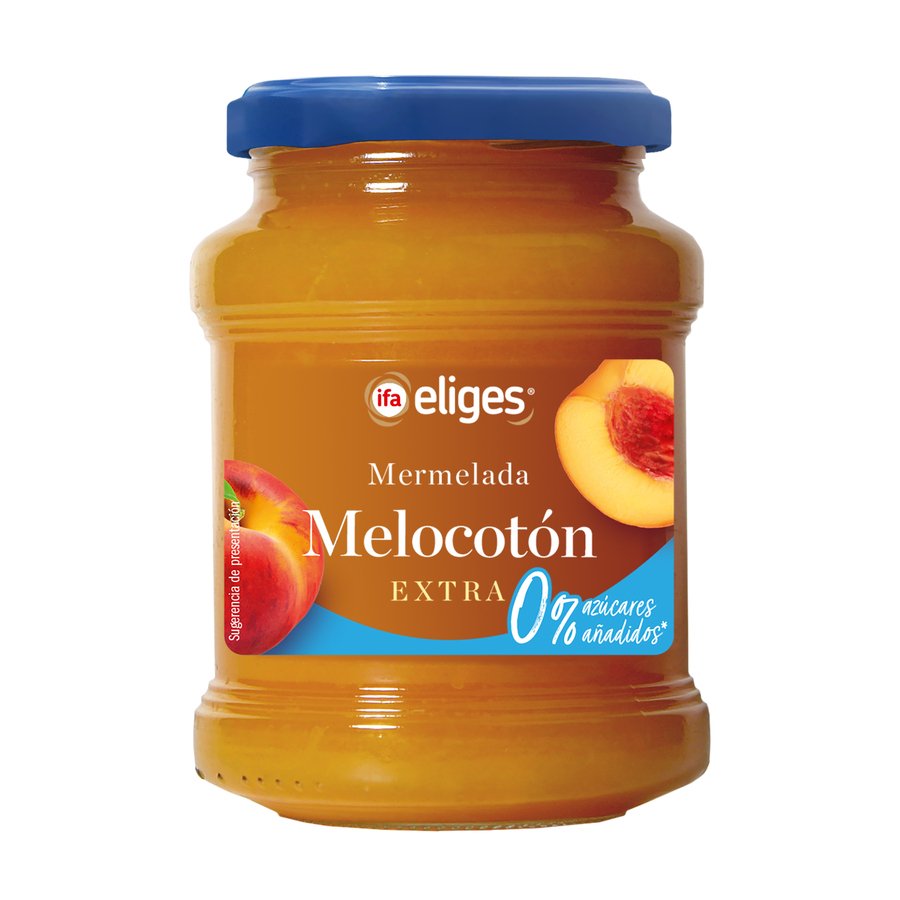 Mermelada IFA ELIGES melocotón 0% azúcares añadidos tarro 350 g
