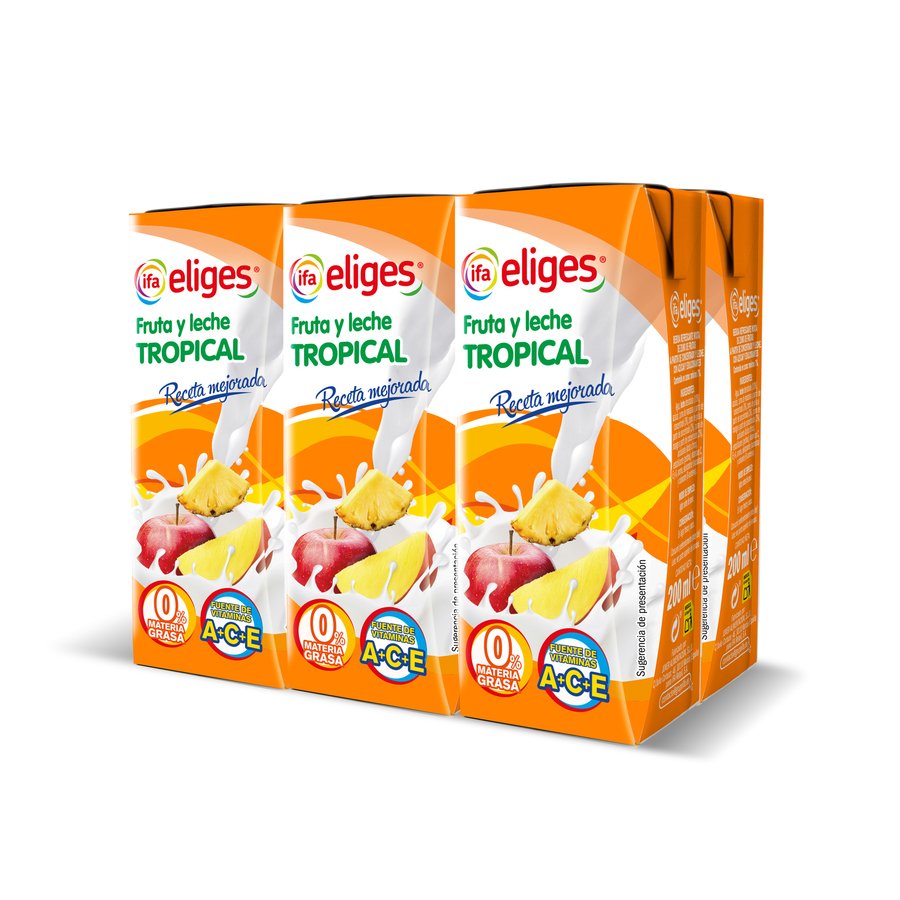 Bebida fruta y leche IFA ELIGES Tropical 6 x 200 ml