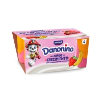 Queso fresco petit DANONE DANONINO fresa-plátano 4x100 g
