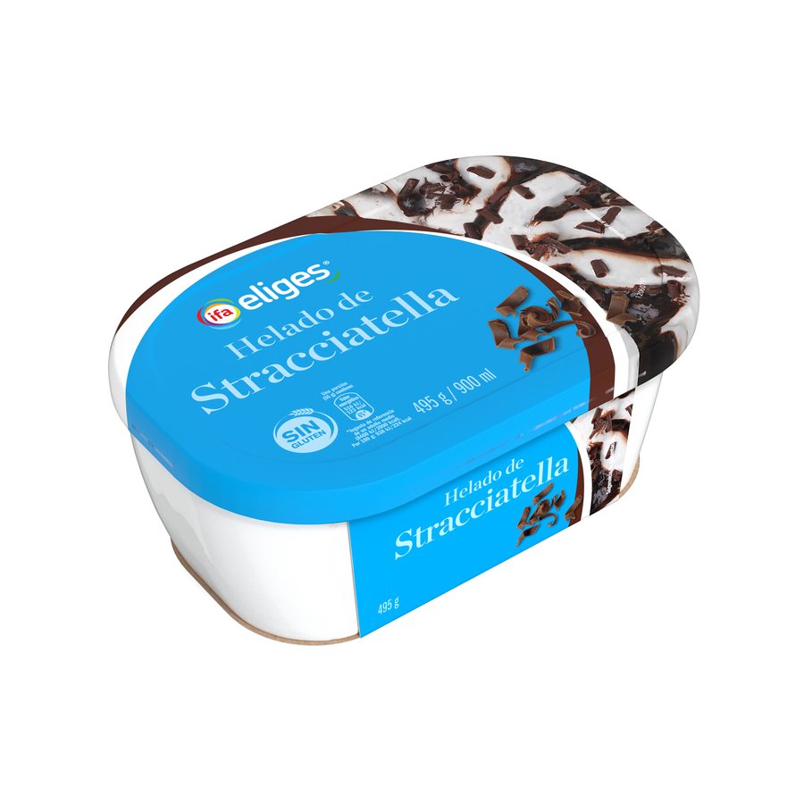 Helado straciatella IFA ELIGES sin gluten tarrina 495 g