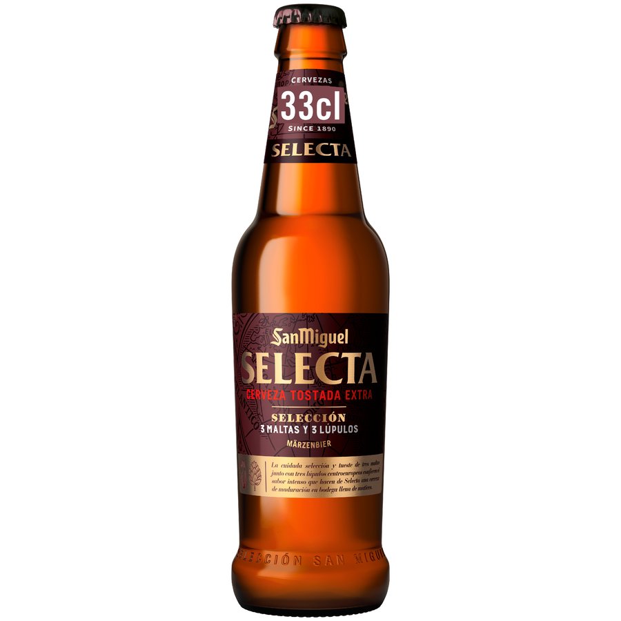 Cerveza SAN MIGUEL selecta botella 33 cl