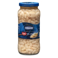 Alubias cocidas CIDACOS sin sal frasco 400 g pne.