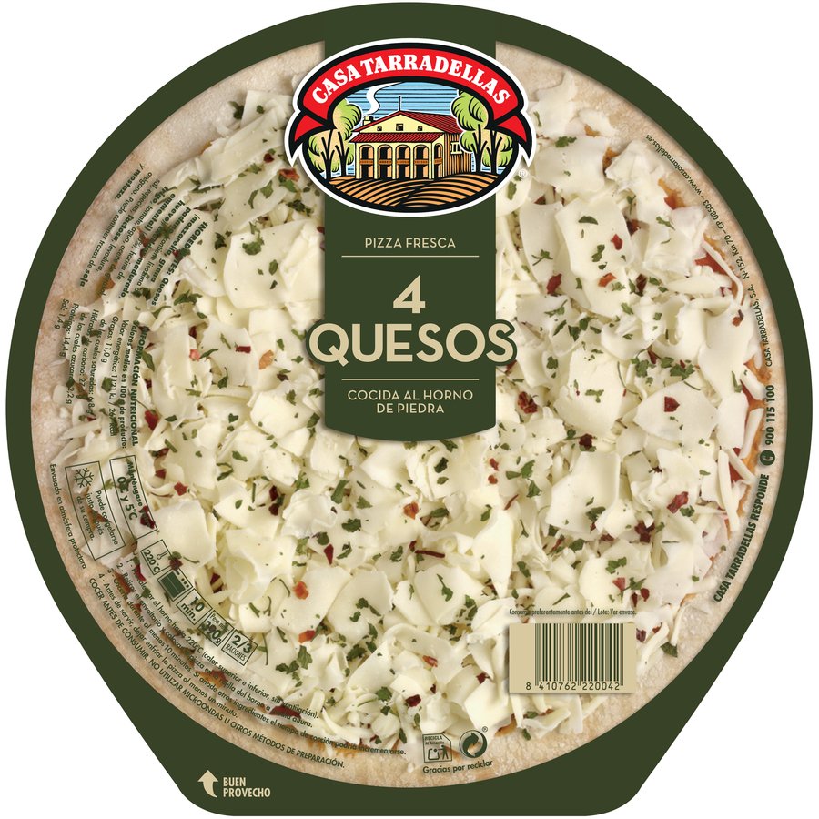 Pizza fresca TARRADELLAS 4 quesos 390 g