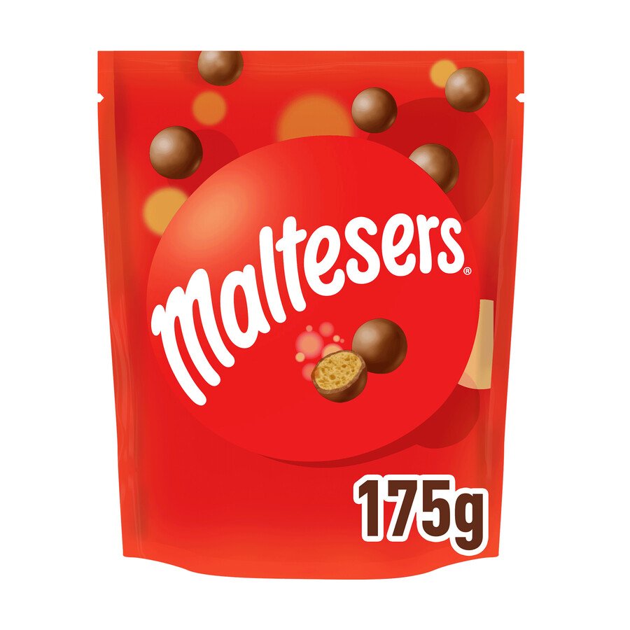 Bolitas chocolate MALTESERS rellenas de leche malteada bolsa 175 g