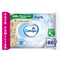 Papel higiénico húmedo COLHOGAR Pure 80 unidades
