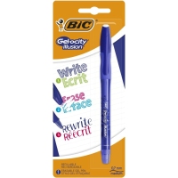 Bolígrafo BIC gelocity borrable azul blister 1 unidad