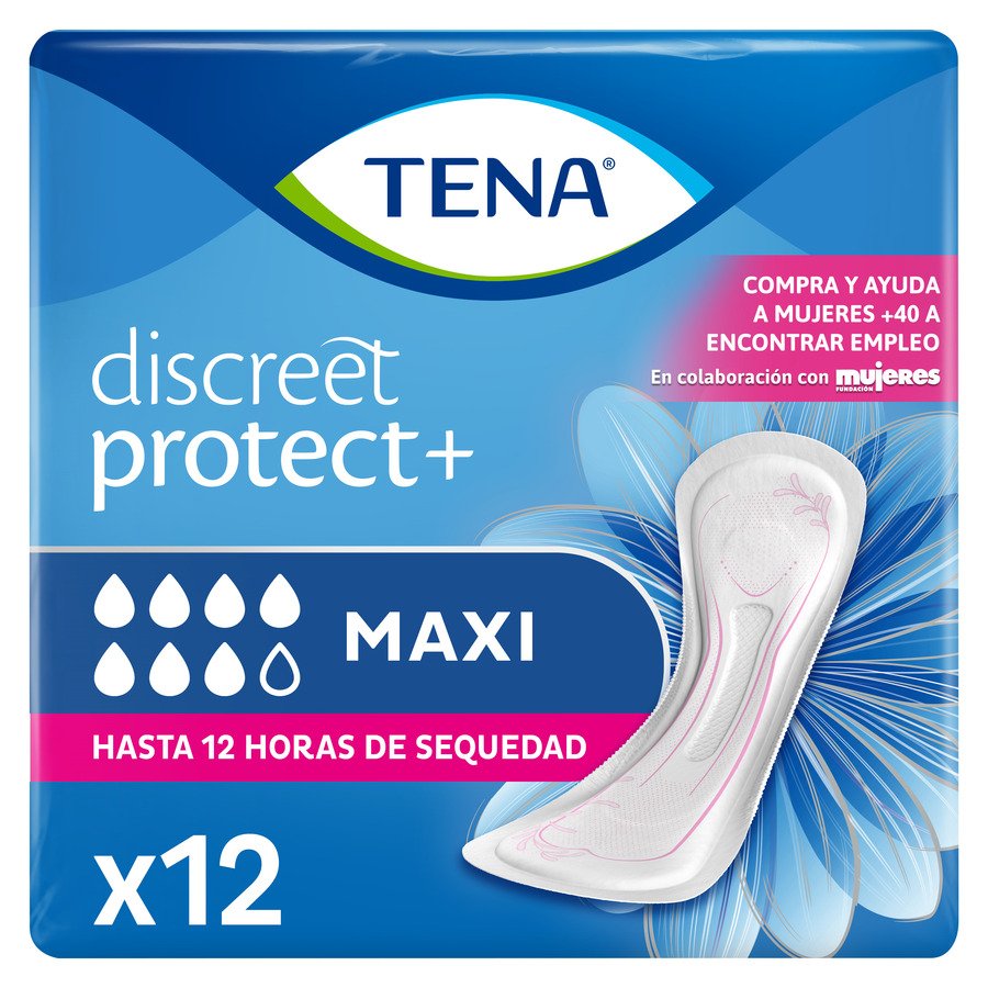 Compresas incontinencia TENA Discreet Maxi 12 unidades