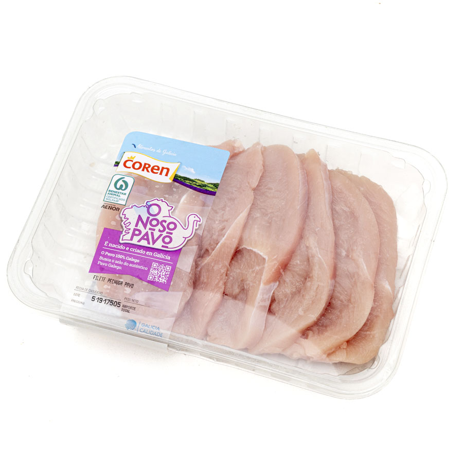 Filetes de pechuga de pavo COREN bandeja kilo